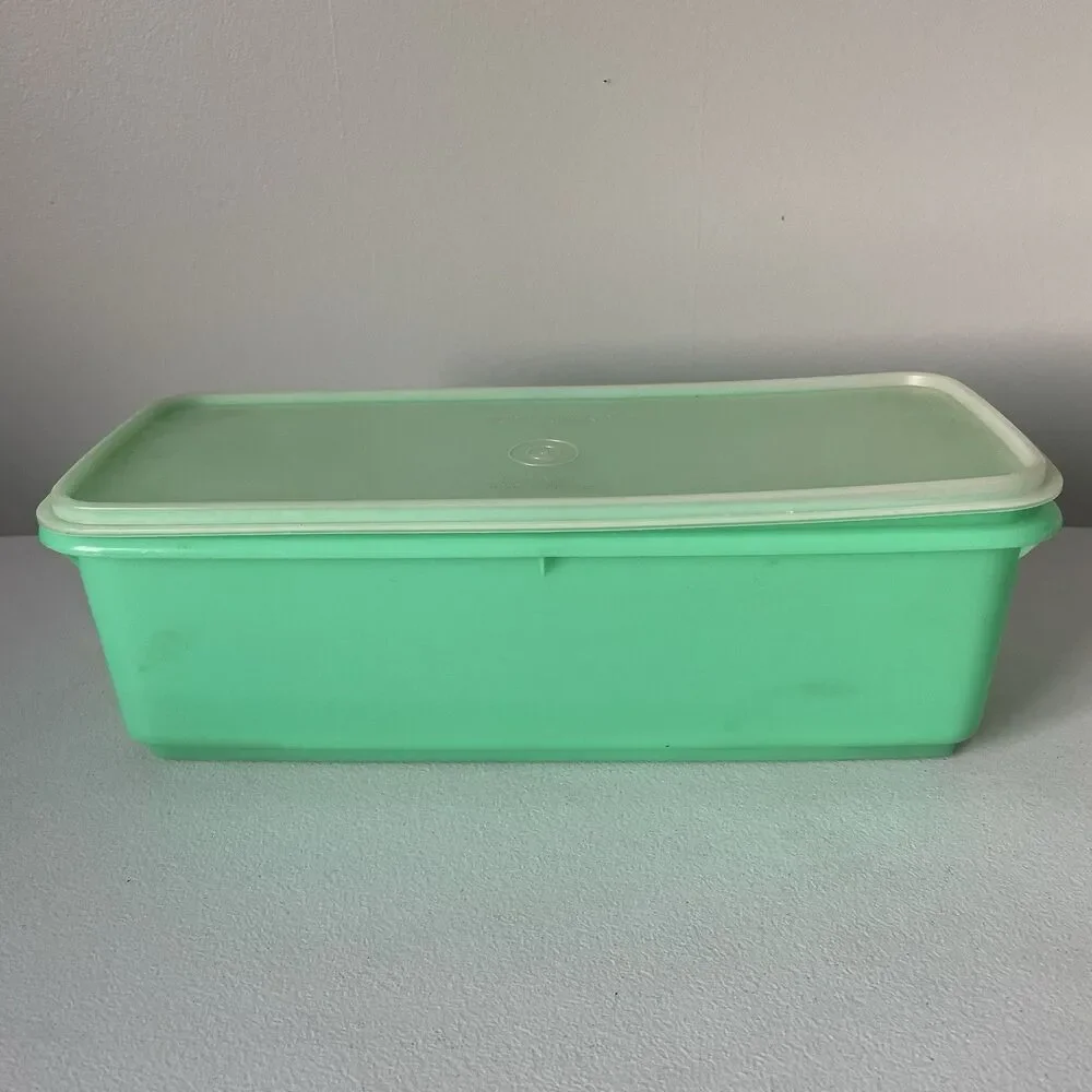 Vintage Tupperware Jade Green Celery Vegetable Keeper Crisper With Tray USA